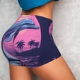 thumbnail image 4 of Susaid Hawaiian Beach Dolphin Print Intensify Workout Shorts for Women Seamless Scrunch Short Gym Yoga Running Sport Active Exercise Fitness Shorts-Large, 4 of 8