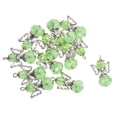 thumbnail image 1 of KLKCMS 12 Pcs Pendentif en Alliage Filigrane Creux avec Perles de Verre Cristal Vert Clair, 1 of 9