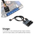 thumbnail image 2 of 9 Pin USB Header, Wire Band Shielding 9 Pin USB Motherboard  For Home Use, 2 of 8