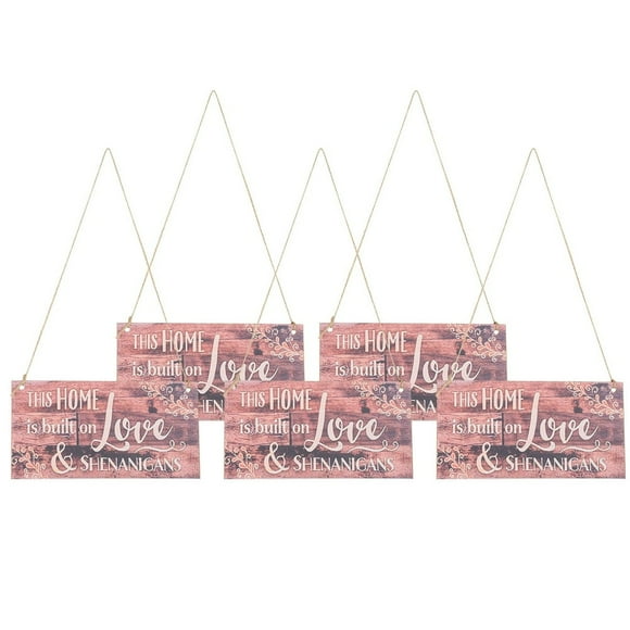 Wood Plaque Wooden Plaque 5Sets For Door Wall