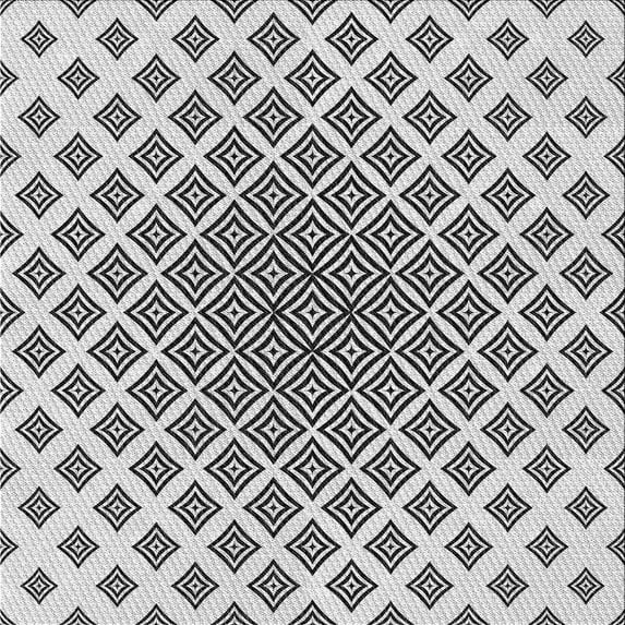 Ahgly Company Machine Washable Indoor Square Transitional White Smoke Area Rugs, 3' Square