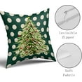 thumbnail image 4 of Christmas Pillow Covers 18x18 Inch Set of 2, Xmas Tree Green Red Colored Polka Dots Decorative Throw Pillow Cases Cushion Covers Winter Themed Holiday Decoration Gift Farmhouse Sofa Couch Bed Decor, 4 of 6