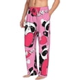 thumbnail image 3 of Kdxio Panda Heart Valentine Pink Print Men's Sleep Pajama Pant Lounge Pants with Pockets, 3 of 8