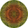 thumbnail image 1 of Ahgly Company Indoor Round Patterned Blood Night Red Area Rugs, 4' Round, 1 of 6