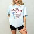 thumbnail image 2 of Cacio E Pepe Cotton T-Shirt Boho Retro Style, Trendy Graphic Tee Italian Foodie, Pasta Lov, 2 of 7