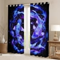 thumbnail image 2 of Manfei Outer Space Black Out Curtains,Cartoon Goldfish Curtains Pack of 2 (42x63 Each),Gradient Blue Purple Bedroom Curtains For Teens,Ultra Soft Home Decor, 2 of 6
