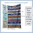 thumbnail image 2 of LHSHID Grandson Gifts from Grandma And Grandpa Gifts for Grandson Grandson Gifts from Grandparents Best Grandson Blanket to My Grandson Christmas Birthday Gift Blanket for Teen Boys Men 40"x50", 2 of 7