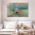 thumbnail image 2 of Elephant Stock Impression Sunrise 1872 Wall Art - Horizontal Canvas Wall Art - Living Room Wall Decor - Abstract Canvas - Gray And Blue Decor By Claude Monet - 48" x 32", 2 of 8