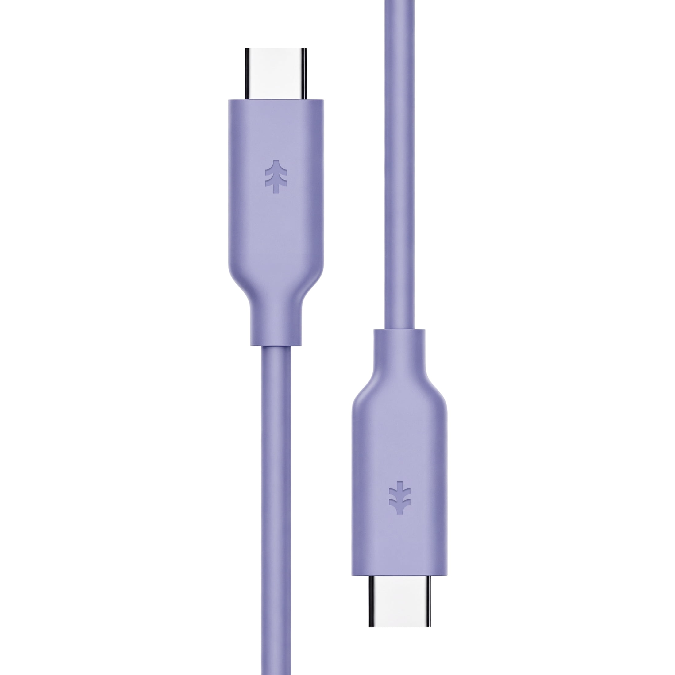 Swiss Tech Kabel S100 3 ft 100W Soft Touch USB-C to USB-C Charging Cable, Myrtle Purple