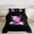 thumbnail image 2 of jejeloiu Ocean Life Axolotl Twin Comforter Sets,Black Pink Bedding Set For Sealife Lover Reversible 2 Pieces, 2 of 8