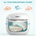thumbnail image 4 of Dental Ultrasonic U V Cleaning False Teeth Aligner Retainer Mouth Guard Ultrasonic Denture Cleaner with Automatic Breathing Light (Black), 4 of 9
