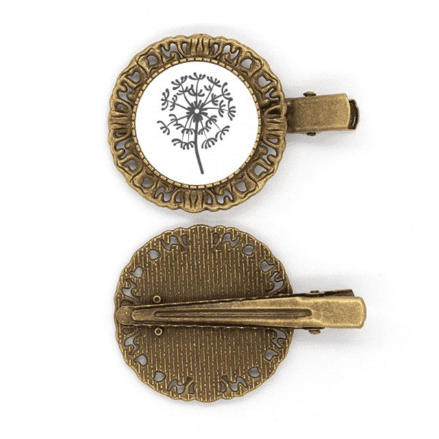 Épingle à Cheveux Contour de Fleur Pissenlit Broche Pince à Cheveux Barrette