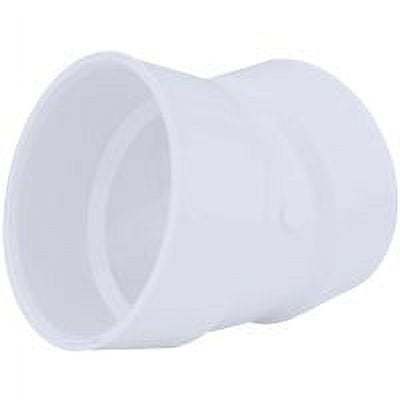 Charlotte Pipe PVC Elbow 22-1/2 Degree - Durable Plastic Fitting - 1 Piece, 4" White