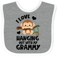 thumbnail image 3 of Inktastic Monkey I Love Hanging out with My Grammy Boys or Girls Baby Bib, 3 of 4