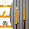 thumbnail image 2 of Candles TELOSMA de cera de abeja en espiral, 18 cm, juego de 4 unidades, color amarillo, 2 of 7