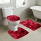 thumbnail image 5 of Juego de 3 alfombrillas de baño de invierno gruesas, de colores surtidos, suaves, absorbentes, antideslizantes, lavables, color rojo oscuro, 40 cm x 60 cm Rkxzt, 5 of 8
