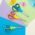 thumbnail image 6 of LIVINGO 7 inch Pointed Tip Student Scissors, 3 Pack, Yellow, Blue, Green, Ages for 12 up, 6 of 7