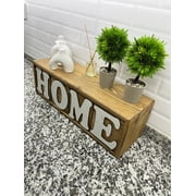 Rustic Wooden HOME Decorative Block Letter Set – Home Decor, Tabletop & Shelf Accessory