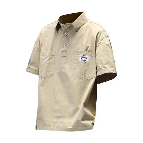 Camisa de manga corta para hombres, camisas de carga, Tops con bolsillo, ropa de calle cómoda, camisetas para hombres, pulóver para pesca de negocios 2XL Fernando camisa de rayas