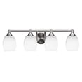 thumbnail image 1 of Toltec Lighting Paramount 4 Light Bath Bar In Brushed Nickel Finish With 5 White Matrix Glass, 1 of 4