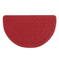 Btomtd 15.74' x 24.8' Semi-circular Bath Rug Entry Floor Mat Outdoor Carpet Cover Secure Surface Solid Color Door Mat Washable, Red