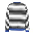 thumbnail image 5 of YUGYXL Striped Henley Shirts for Women Fall Winter Long Sleeve Blouses Y2K Comfy Pullover Sweatshirt Blue XXL, 5 of 5