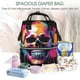 thumbnail image 5 of Fotbe Colorful Skull Mochila Maternidad - Lona de Sarga Impermeable, Mochila de Pañales de Gran Capacidad con Múltiples Bolsillos y Correas Ajustables, 5 of 6