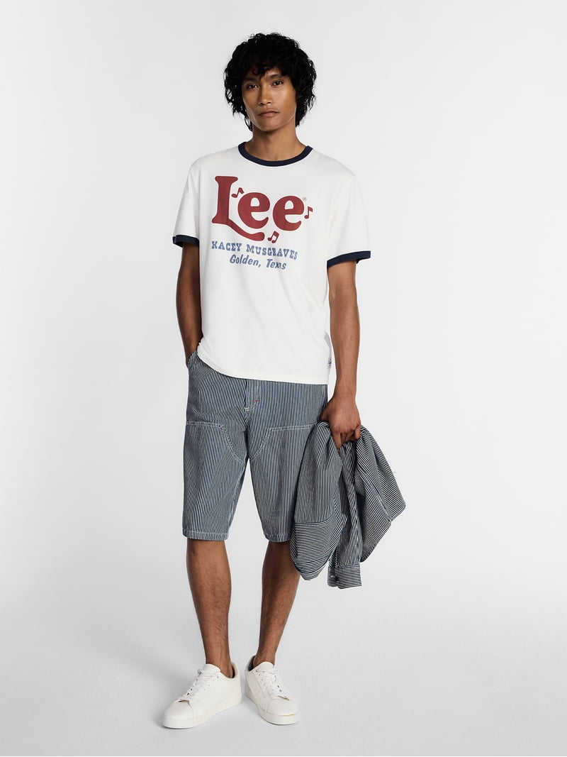 Kacey Lee Men's and Big Men's Graphic Ringer Tee, Sizes S-2XL