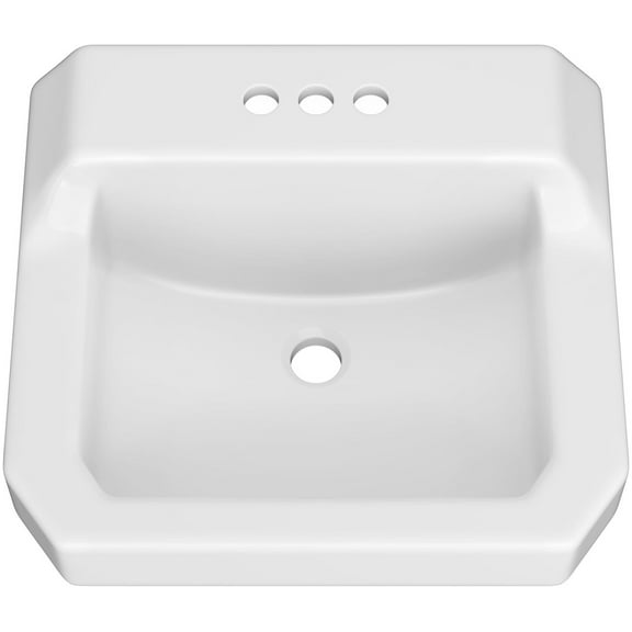 Proflo Pf5414 19-5/8" Rectangular Vitreous China Wall Mounted Bathroom Sink - White