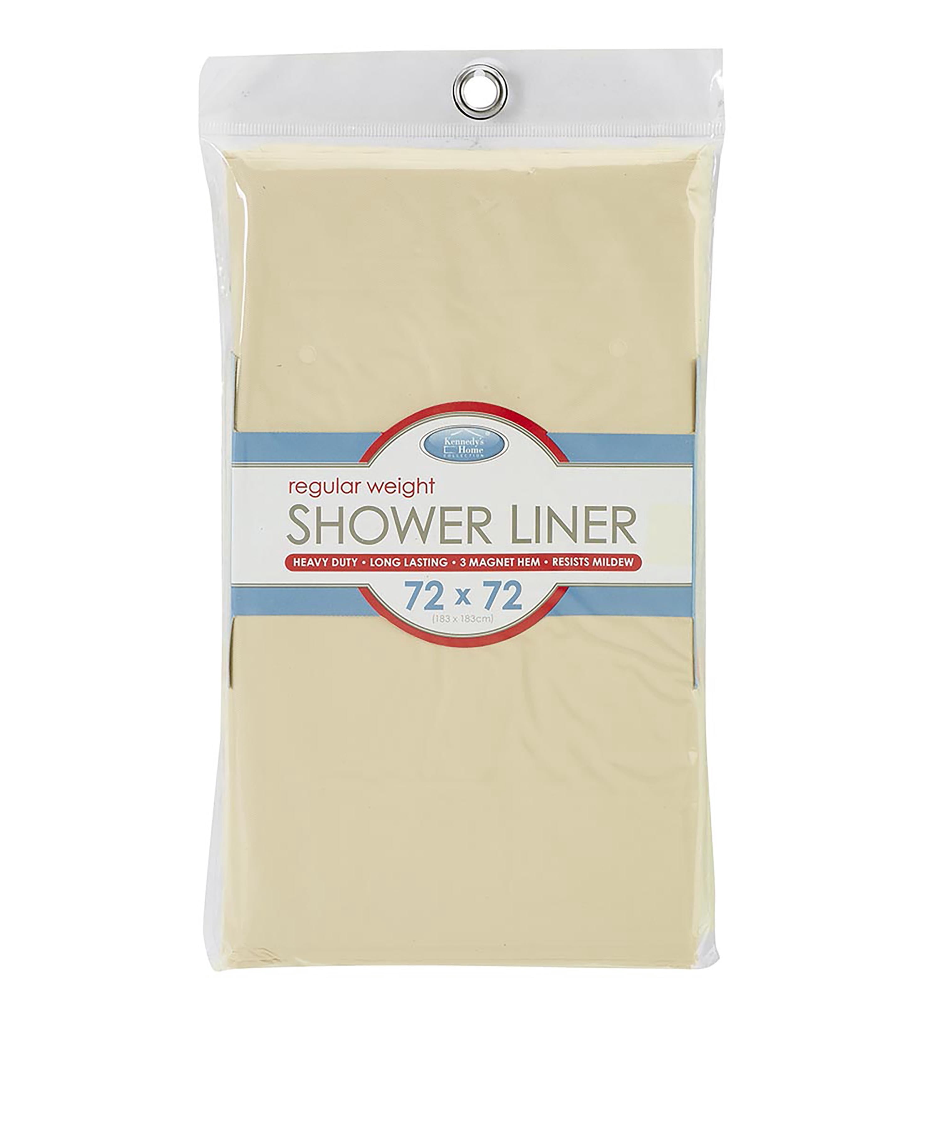 Bath Bliss 2 Pack PVC 70" x 72" Solid Bathroom Shower Liner in Solid Beige