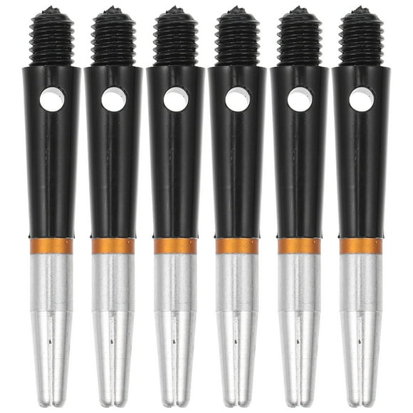 EeaseMX 6 ejes de dardos giratorios, accesorios para dardos, juguete de dardos (negro)