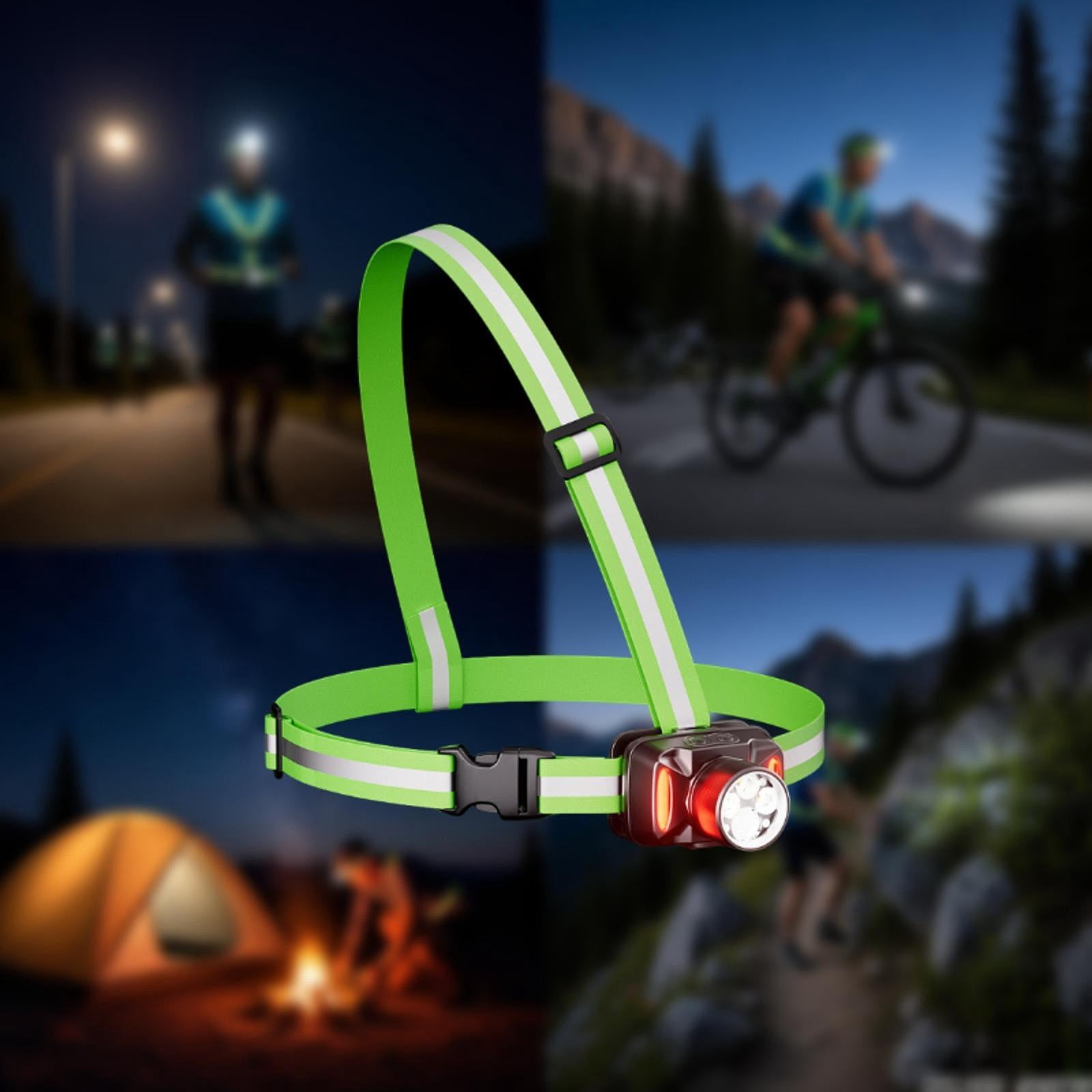 harayaa Night Light, Outdoor Chest Light, Running Vest, Reflector, Rechargeable Tiltable Single Strap