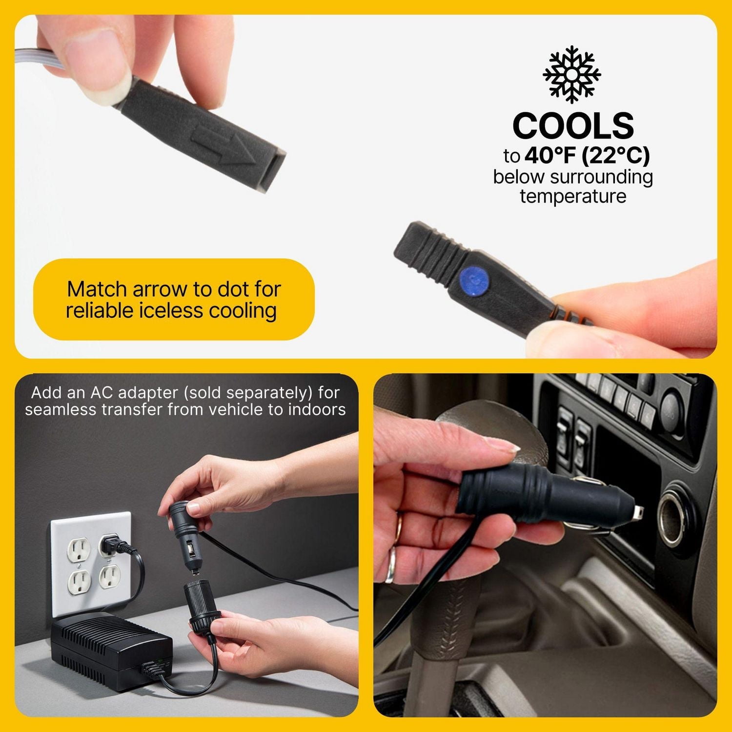 Koolatron 12V Electric Cooler Bag, 13L (14qt), Thermoelectric Soft Bag Cooler, Iceless Portable Fridge, Gray/Black