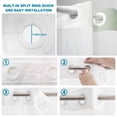 thumbnail image 4 of No Hook Shower Curtain, Sage Green Ombre Shower Curtains for Bathroom with See Through Top Window, Sage Green White Gradient Modern Waterproof & Washable Bath Curtain Extra Long 72"x96", 4 of 9