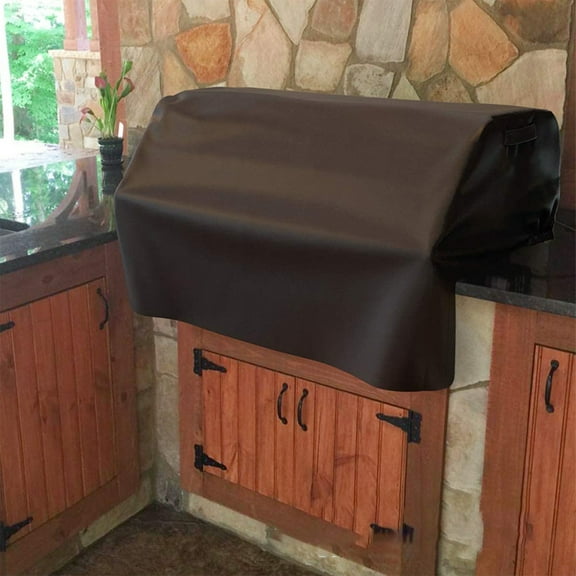 Bilqis Grill Cover Island BBQ Built-in Grill Top Cover Heavy Duty Waterproof Barbecue Gas Grill Cover Island Grill Head Cover