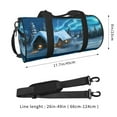 thumbnail image 2 of Rocae Mountain Cottage In Snow Print Round Travel Duffel Bag and Fitness Bag, Women's Waterproof Weekend Tote, Men's Travel and Fitness Essentials, 2 of 8