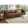 thumbnail image 3 of Lexicon Soren Leather 2-Piece Upholstered Sofa Set in Brown, 3 of 12