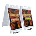 thumbnail image 2 of A-frame Sidewalk Barbecue Chicken 24" x 36" Double Sided A-Frame Sidewalk Sign, Includes 2 Installed Vinyl Decals | Foldable Portable White Signicade Sandwich Board Signs, 2 of 5