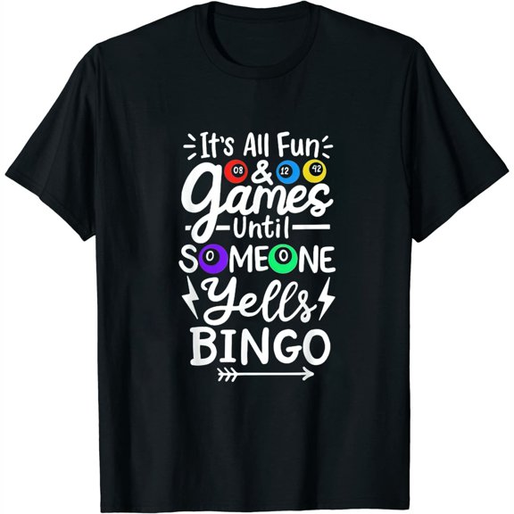 Bingo Womens T-Shirt Black S