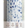 thumbnail image 6 of Navy Blue Eucalyptus Sheer Curtains 45 Inch Length 2 Panels Set Window Treatments, Spring Summer Botanical Leaves Rod Pocket Semi Curtains for Living Room/Bedroom/Kitchen Décor, 104"W x 45"L, 6 of 7