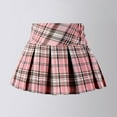 thumbnail image 2 of ANINEO Girls' Pleated Plaid Mini Skirt Girl Skirts Skorts Outfits with Bowknot, 2 of 7