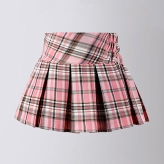 PATPAT Girls Fall Skirt Set - Ruffle Long Sleeve Ribbed Sweater Top & Plaid Skirt, 2-Piece Outfit For Ages 5-14