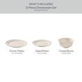 thumbnail image 2 of Better Homes & Gardens Artisan 12-Piece White Stoneware Dinnerware Set, Service for 4, 2 of 15