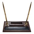 thumbnail image 5 of Walnut and Leather Pen Stand with Cell Phone Holder, 5 of 5