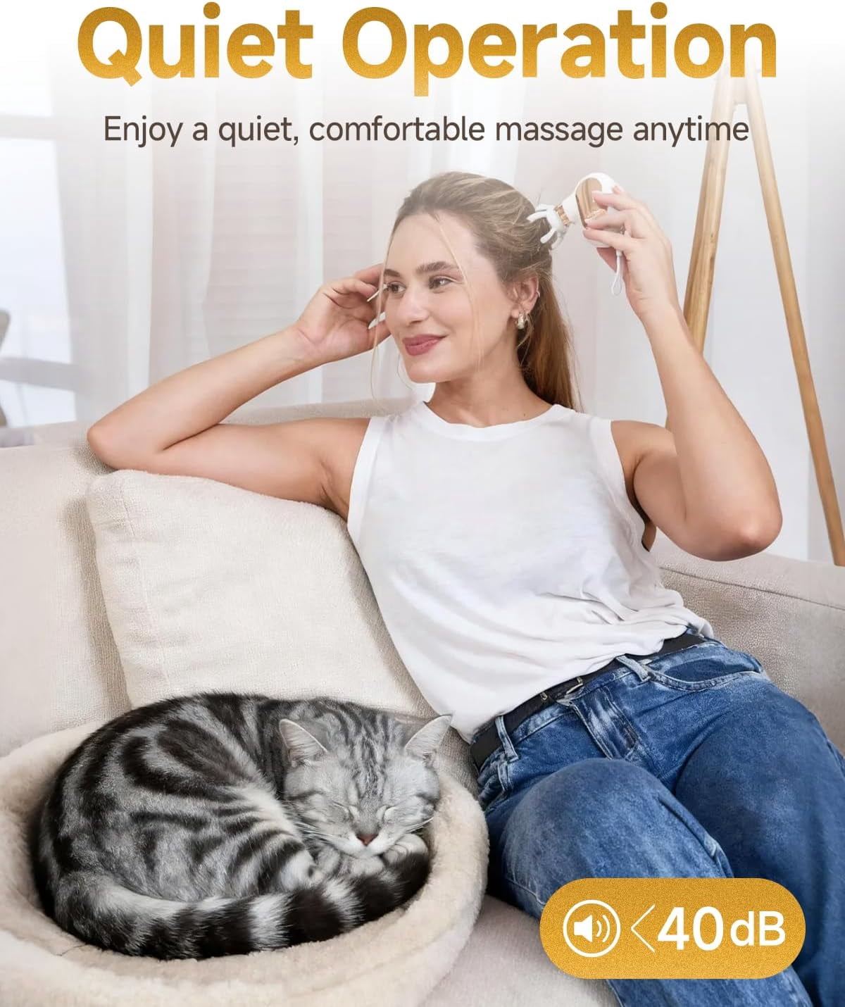 Mini Massage Gun Travel Size, Powerful Small Deep Tissue Muscle Massager for Neck Shoulder Thigh Scalp Quiet Pocket -HSA Eligible