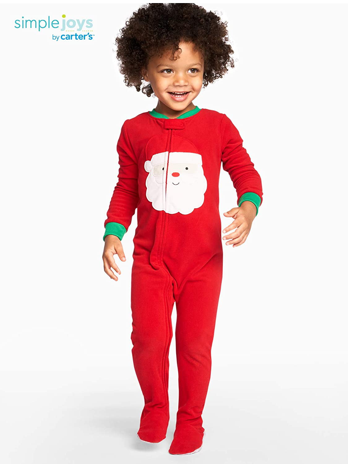 Pack of 2 Simple Joys by Carters Unisex Baby 2-Pack Holiday Loose Fit Flame Resistant Fleece Footed Pajamas 