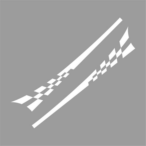 HUONA Car Stickers Both Side Racing Car Stickers Car Wrap Vinyl Film Stickers Camouflage Stripes Auto Accessories White