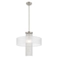 thumbnail image 2 of 41121-91 Livex Lighting Bella Vista - 1 Light Pendant in Contemporary Style - 20 Inches wide by 27.5 Inches high-Brushed Nickel Finish-White Shade, 2 of 8