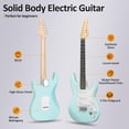thumbnail image 2 of AODSK 39" Beginner Electric Guitar Full Size Kit with Amp, SSS Pickup, Solid Wood Body, Digital Tuner, Six Strings, Four Picks, Tremolo Bar, Strap, Gig Bag, 2 of 9