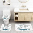 thumbnail image 3 of 4 Pcs  Kids Shower Curtain Sets with Rugs, Toilet Lid Cover and Bath Mat, Cute Cartoon Bathroom Set with 12 Hooks, Waterproof Fabric Kids Shower Curtains for Bathroom Decor, 3 of 9